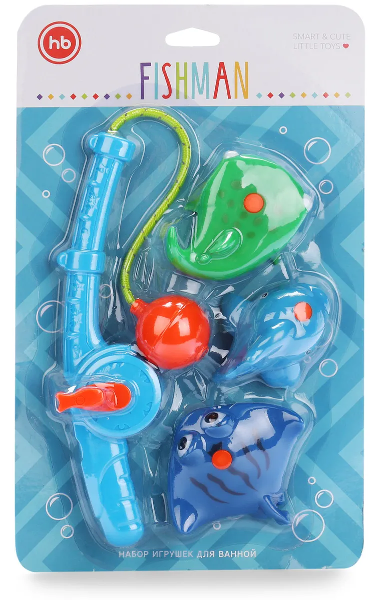 32004, Набор игрушек для ванной FISHMAN (blue)