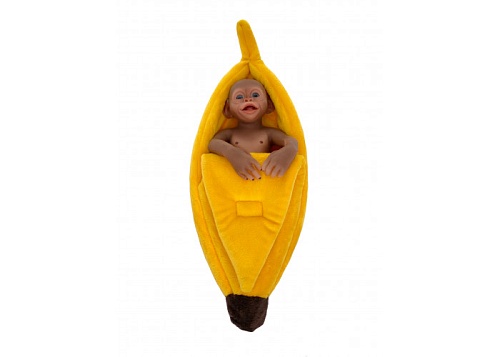 Люлька &quot;Банан&quot; 100% акрил иск.мех,паралон, желтый, арт.А02 С02 0001