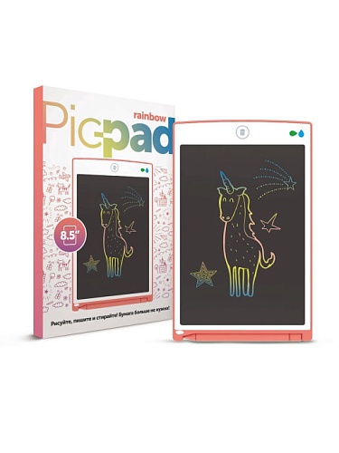 Планшет для рисования Pic-Pad Pink Rainbow с ЖК экраном PPRB-PINK