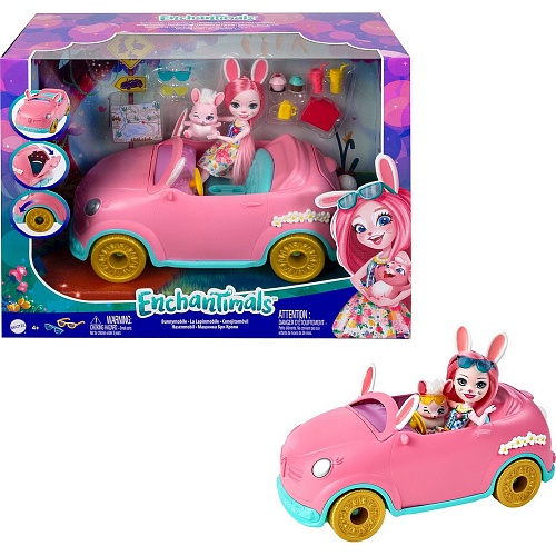 Набор игровой Enchantimals Автомобиль Бри Кроли с куклой и аксессуарами